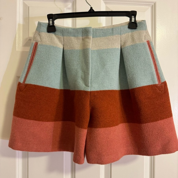 See by Chloe Color Blocked Wool Shorts - Picture 1 of 6